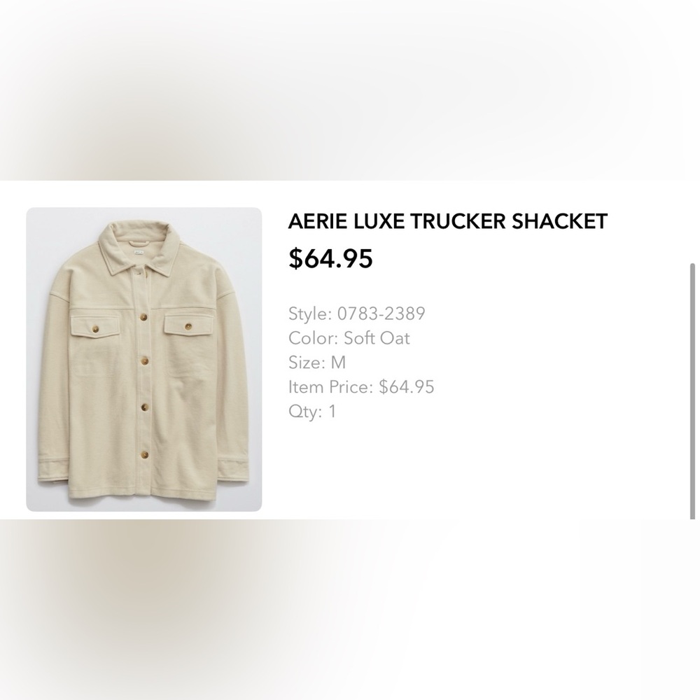 Aerie Luxe Trucker Shacket